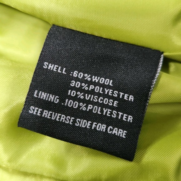 Steve Madden Womens Peacoat Jacket Size Medium Wool Double Breasted Grey - Picture 4 of 6